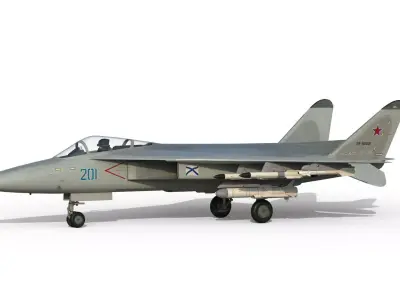 Yak-201 VTOL fighter 3D model