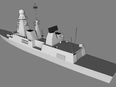 DDG Horizon class Low-poly 3D model