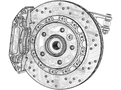 Vehicle Brake System Mechanism 3D model