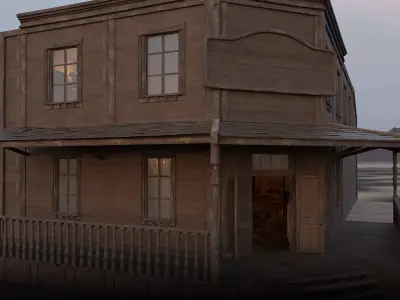Modular - Wild West Saloon - Unity Low-poly 3D model
