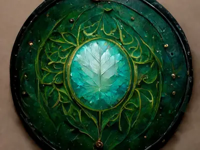 fantasy Medieval shield Low-poly 3D model