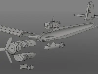 Fieseler Fi 22c 3D print model