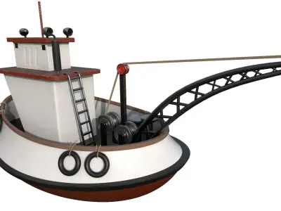 Fish Cash Boat 3D model