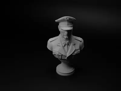 WW2 Soviet Soldier Bust Chess 3D print model purchase
