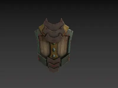 Shield Pbr gamerady realistic Low-poly 3D model