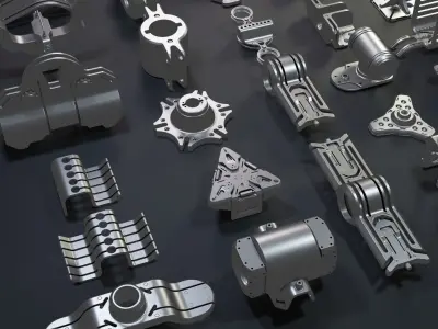 Sci-Fi Hard Surface KITBASH 65 DETAILS  3D model