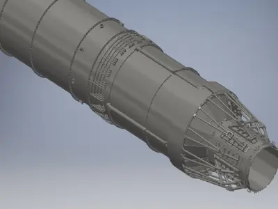 Turbojet Engine 3d model 3D model
