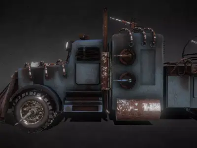 Rust Cloaked Truck  Apocalyptic Vehicle 3D model