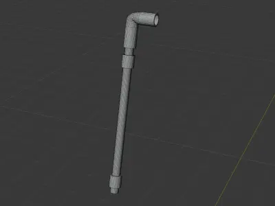 pipe 3D model Low-poly 3D model
