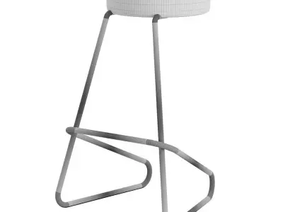 Big Cork Seated Bar Stool Tecta 3D model