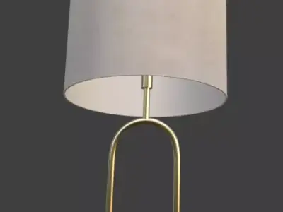 Jaymes Metal Table Lamp Antique Brass Low-poly 3D model
