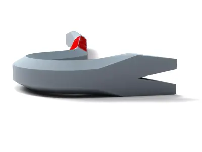 Metal Crowbar Industrial Hand Tool 3D Model 3D model