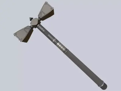 Combat hammer Low-poly 3D model