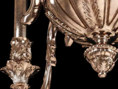 classical brass chandelier 3D model