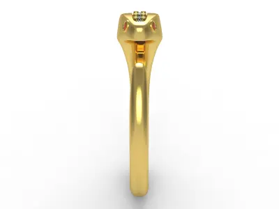 Antique Mini Snake Diamond Ring 3D print model