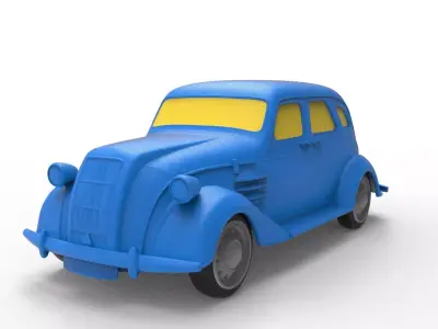 Toyota AA 1943 Classic Car 3D print model