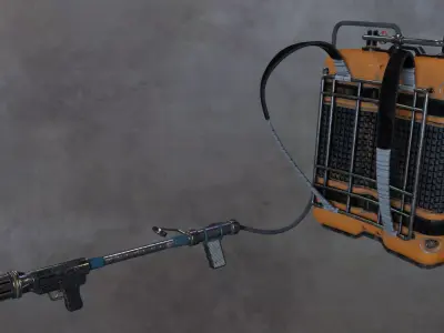 Flamethrower Low-poly 3D model buy