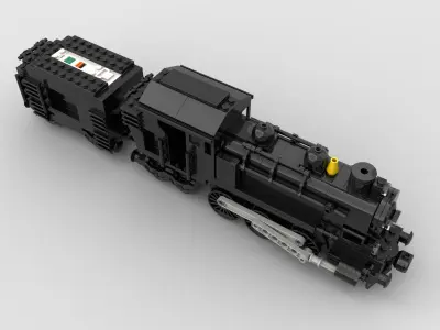 MOC Large Locomotive Motorized 3D model