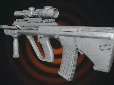 Modern Bullpup Assault Rifle 3D model