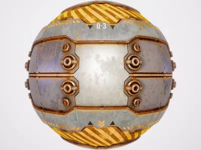 PBR Sci-Fi Texture Pack 12 Low-poly 3D model