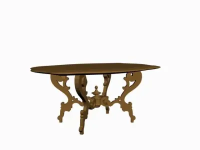 wooden table Free 3D model get