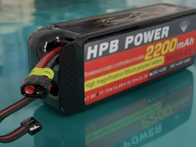 LIPO FPV  DRONE BATTERY 3D model