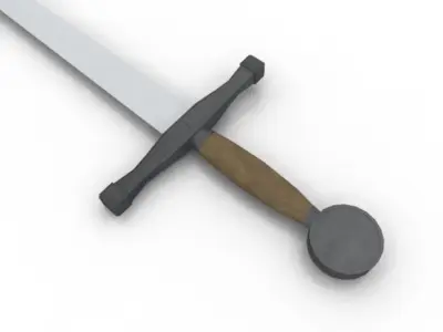 Knight Sword Low-poly 3D model buy