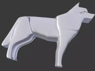 Husky metal bracket Free low-poly 3D model