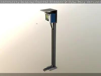 Electricity Display Control Element 2 Low-Poly Version  Low-poly 3D model