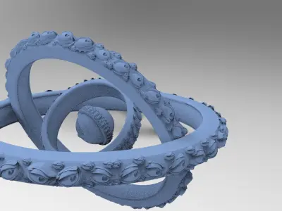Angel Wheel Eye Rings Full Scene 3D model