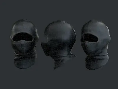 Military Police SWAT Equipment Mask Game Ready 01 Low-poly 3D model