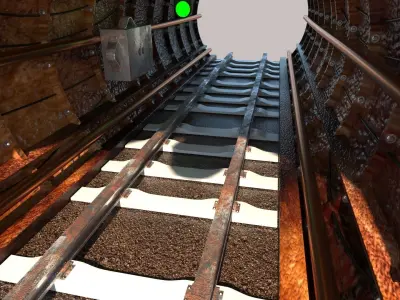 Abandoned Train Tunnel 3D model