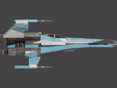 T-85 X-wing Starfighter - Star Wars Low-poly 3D model