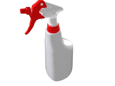 Spray Mist Plastic Bottle 3D model