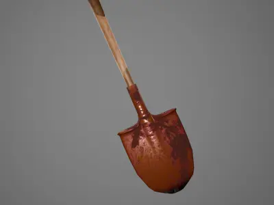 shovel Low-poly 3D model buy