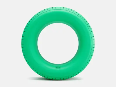 15x8 Goodyear Blue Streak 700 Tire 3D print model