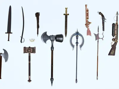 Ancient Weapon Pack 3D Models 3D model