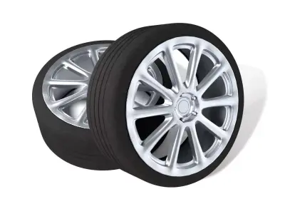 Car Wheel Free 3D model Textured