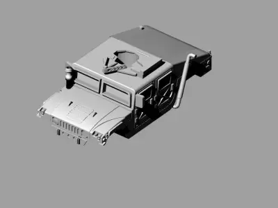 Military Hummer for microminiaturize model 3D model