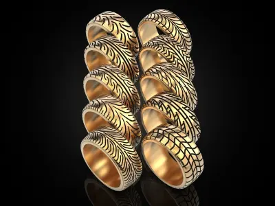Collection of car tread rings 3D Model Pack purchase