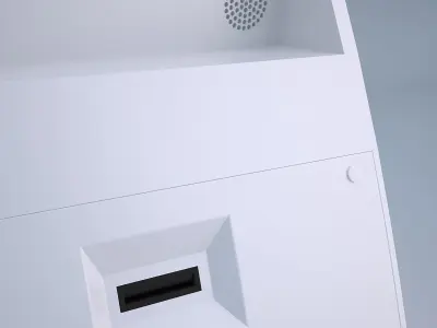 Touch Screen Pay Terminal Screen Display Console Low-poly 3D model