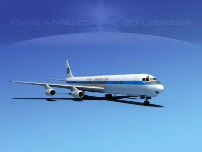 Douglas DC-8-63 Pan American 3D model