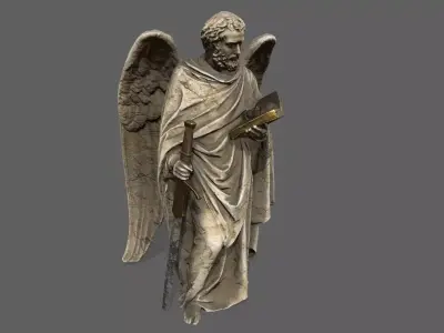 Old Man Statue Low-poly 3D model buy