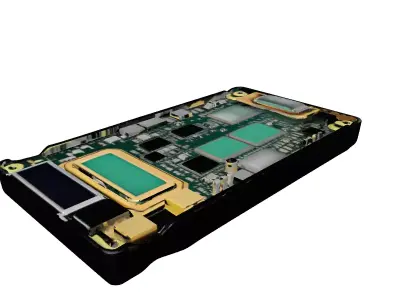 Sleek Datapad Broken Screen 3D model