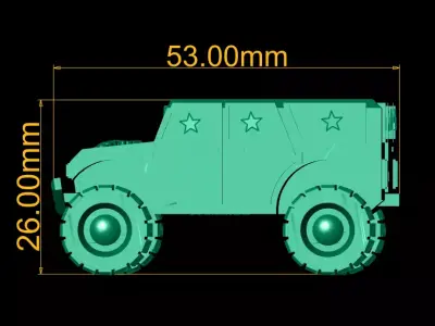 Off-Road Monster Vehicle 3D Printable Model 3D print model