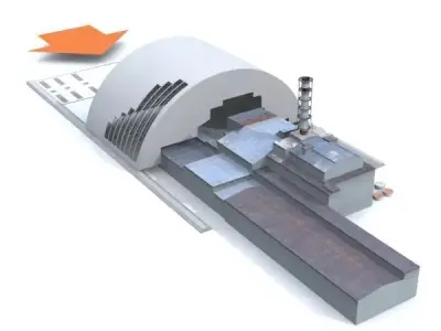 Chernobyl Reactor Containment Shelter 3D model