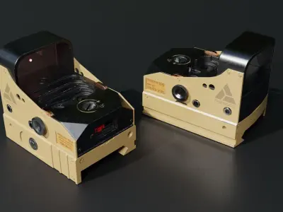 Red Dot Scope 3D model