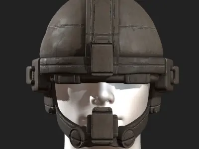 Helmet military combat soldier  Low-poly 3D model