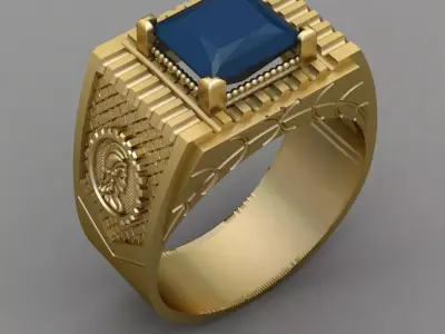 Antique Diamond Ring 3D print model buy