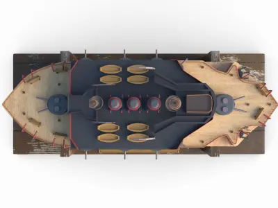 Model Ship steam 3D model